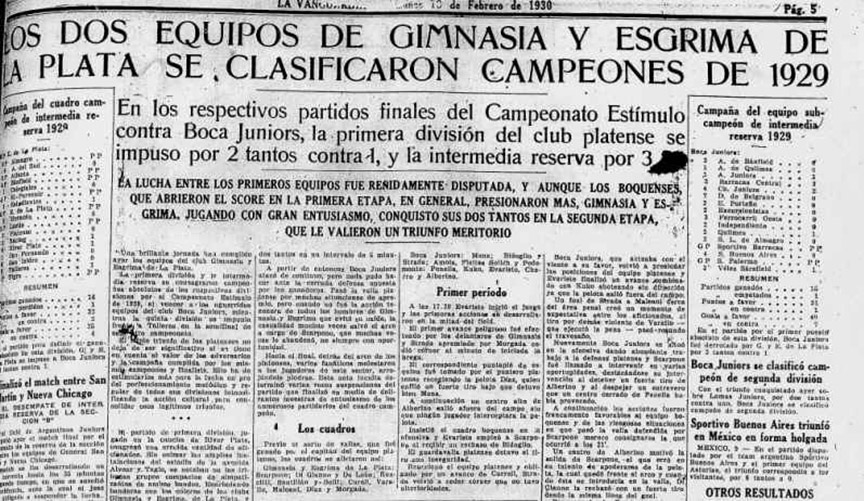 GIMNASIA 1929